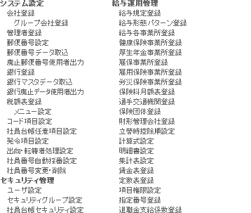 システム管理機能