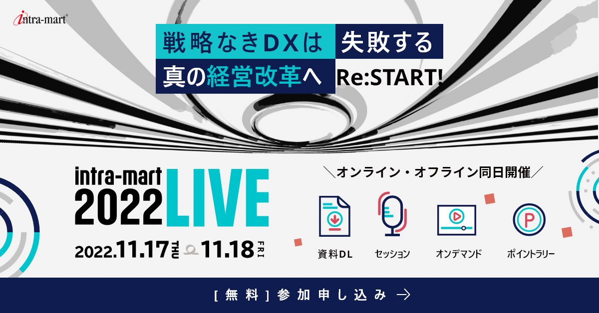 株式会社NTTデータ イントラマート主催「intra-mart LIVE 2022」の画像