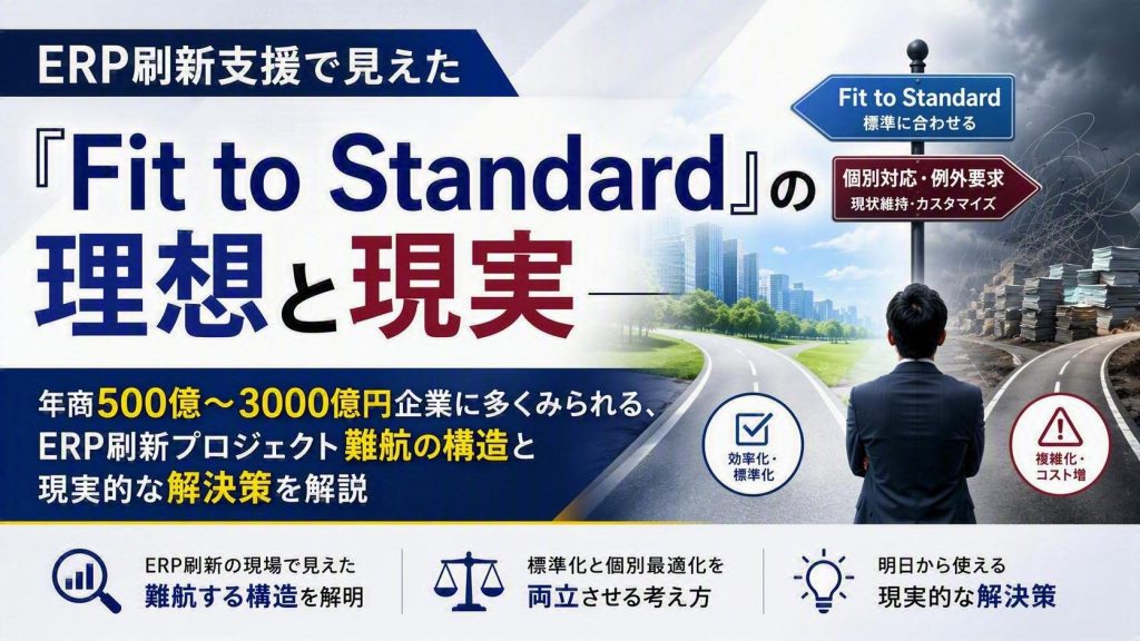 ERP刷新支援で見えた『Fit to Standard』の理想と現実