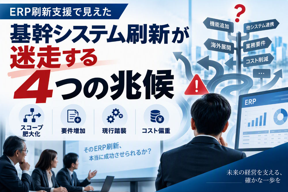 ERP刷新支援で見えた基幹システム刷新が迷走する4つの兆候